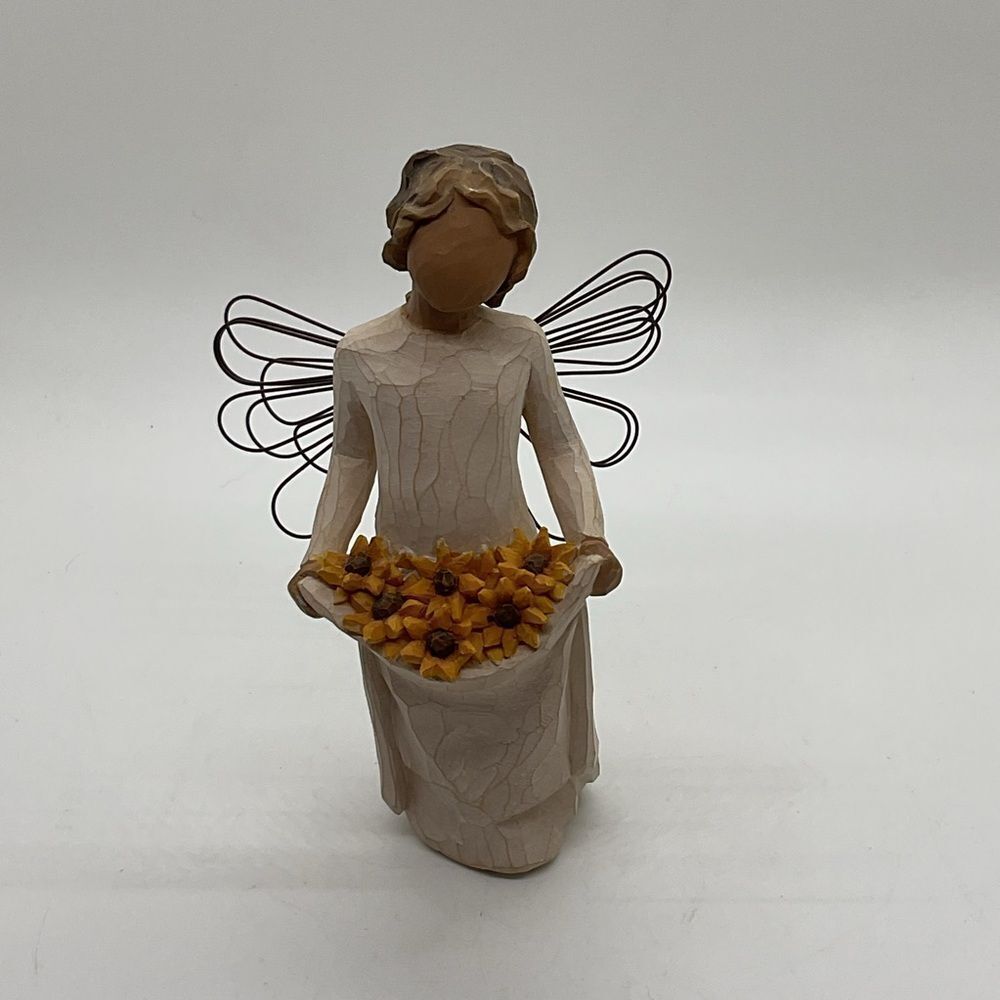 Willow Tree Sunshine Angel Figurine with Sunflowers